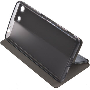 Фото товара SkinBox Lux книжка для Sony Xperia M5 (черный)