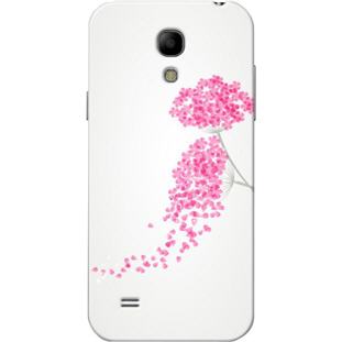 Чехол SmartBuy накладка-пластик для Samsung Galaxy S4 mini (розовый цветок)