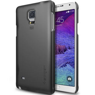 Чехол Spigen Thin Fit накладка для Samsung Galaxy Note 4 (smooth black)