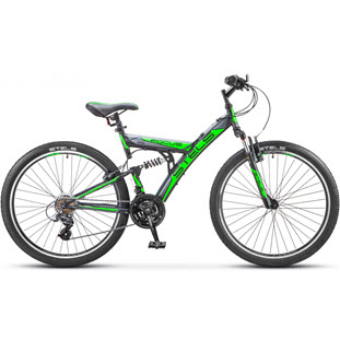 Велосипед STELS Focus V 26 21-sp V030 (2018) (рама 18", черный/зеленый)