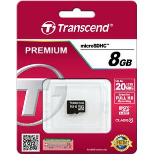 Фото товара Transcend Premium microSDHC 8Gb Class 10 (TS8GUSDC10)