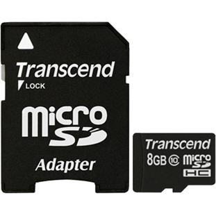 Карта памяти Transcend Premium microSDHC 8Gb Class 10 + SD Adapter (TS8GUSDHC10)
