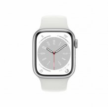 Умные часы Apple Watch Series 8 41mm Silver Aluminum Case with White Sport Band (GPS)
