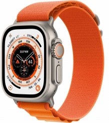 Умные часы Apple Watch Ultra 49mm Titanium Case with Orange Alpine Loop Band - Medium (GPS + Cellular)