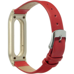 Фото товара Xiaomi Leather Wrist Band для Mi Band (red)