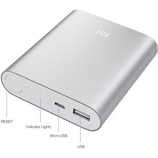 Универсальный внешний аккумулятор Xiaomi Mi Power Bank (10400 мАч, silver)