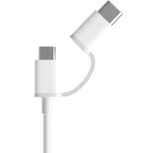 Фото товара Xiaomi USB Type-C - Micro USB Combo (0.3м, белый)