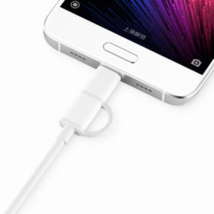 Фото товара Xiaomi USB Type-C - Micro USB Combo (0.3м, белый)