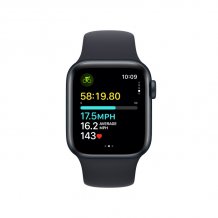 Фото товара Apple Watch SE (2024) 44mm Midnight Aluminum Case with Midnight Sport Band (GPS) (размер M/L)