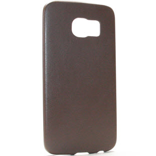 Silikone Case накладка-пластик для Samsung S6 Edge (коричневый)