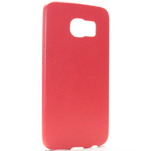 Silikone Case накладка-пластик для Samsung S6 Edge (красный)