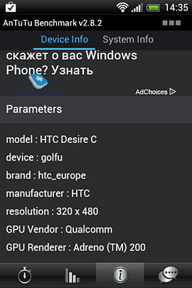 HTC Desire C. Обзор