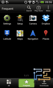 Часто используемые приложения на HTC One V