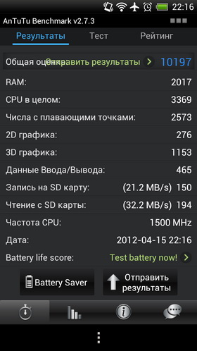 HTC One X. Скриншоты