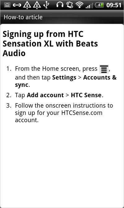 HTC Sensation XL