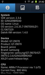 Samsung GT-i9070 Galaxy S Advance