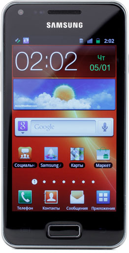 Обзор Samsung Galaxy S Advance. Передняя панель коммуникатора