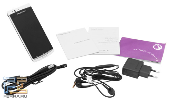 Комплект поставки Sony Ericsson Xperia Arc S