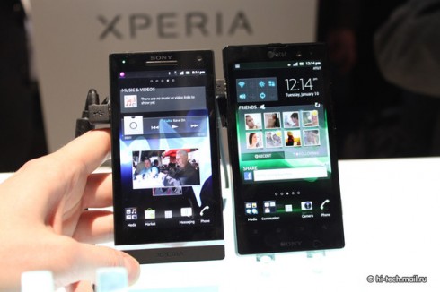 Sony на CES 2012: два мощных смартфона с HD экранами и 12 МП камерами