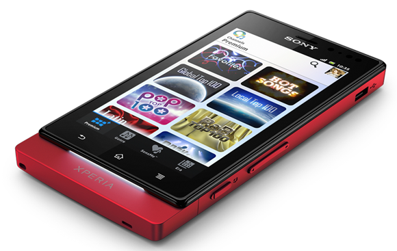 Sony Xperia Sola в красном цветовом исполнении