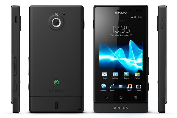 Sony Xperia Sola в черном цвете