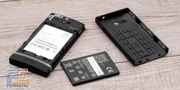 Съемная задня крышка и аккумулятора Sony Xperia U